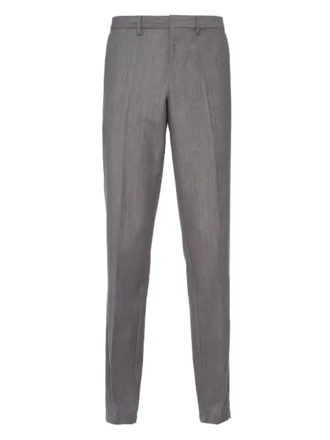 Prada triangle-logo mohair-wool trousers
