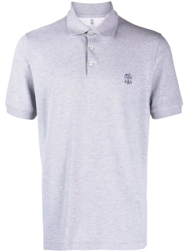 Brunello Cucinelli logo-print Cotton Polo Shirt - Farfetch