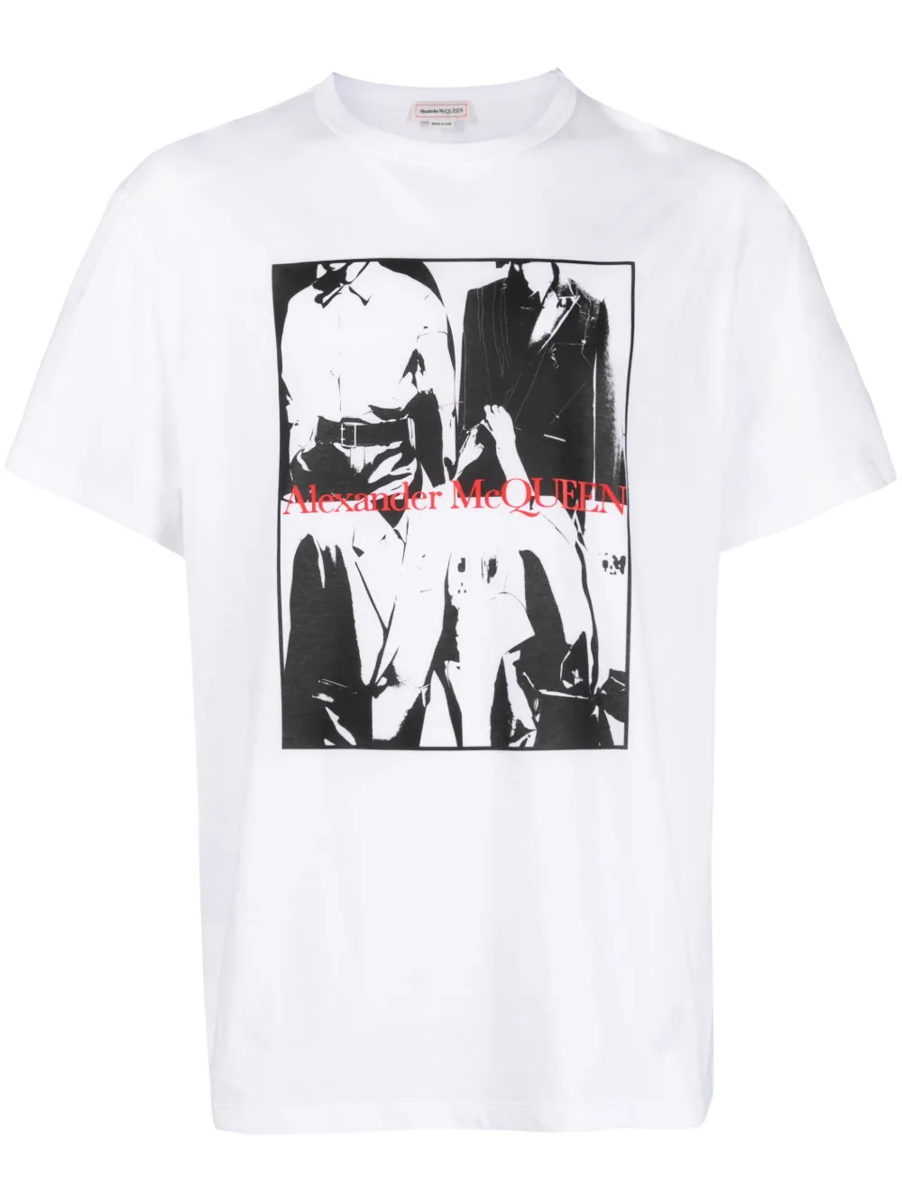 Alexander Mcqueen Photograph-print Cotton T-shirt In White | ModeSens