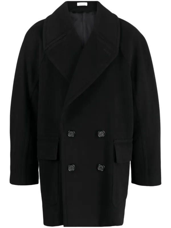 【送料&関税込】Alexander McQueen Wool Double Breasted Jacke Alexander McQueen double-breasted Tailored Coat | Black