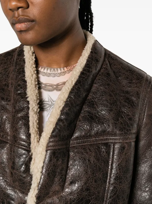 Shearling collar jacket on sale women's