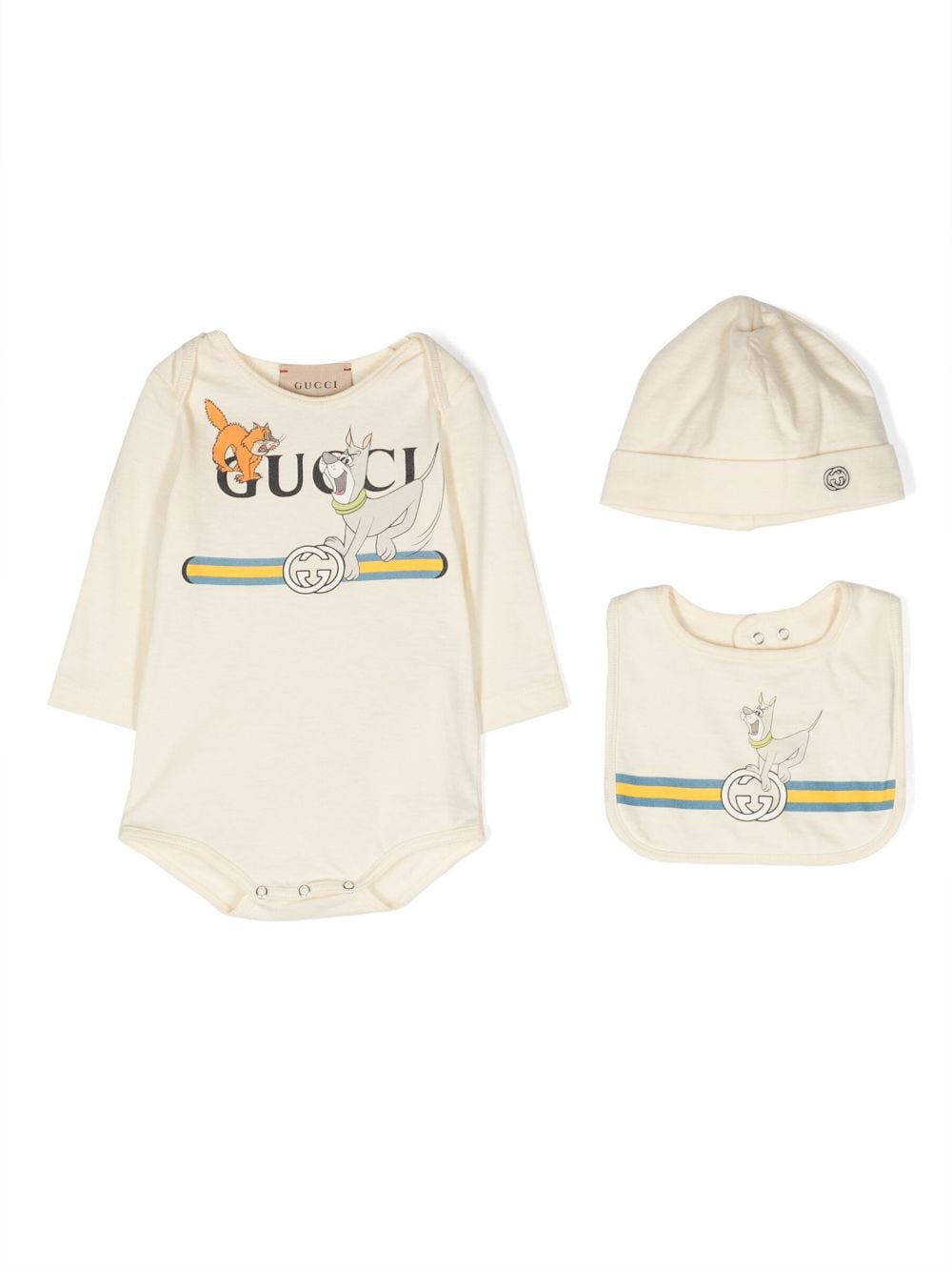 Gucci Babies' X The Jetsons© 连体紧身衣套装 In Neutrals