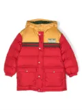 Gucci Kids logo-patch padded coat - Red