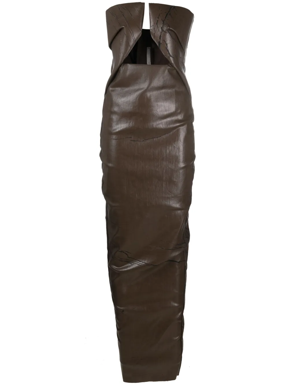 Rick Owens Prong cracked denim gown | Brown | Image 1