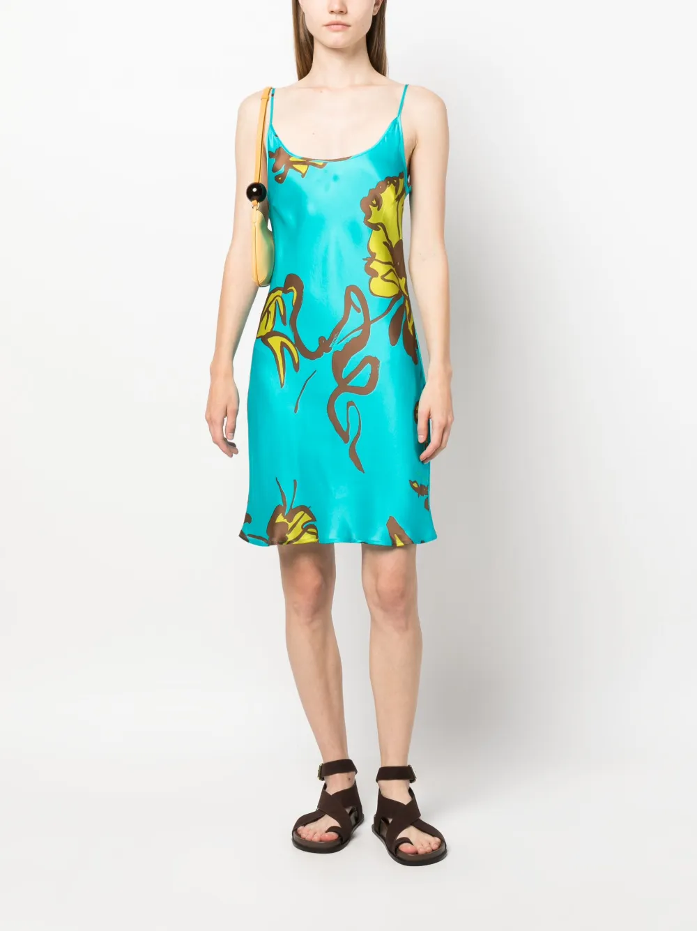 Gianluca Capannolo floral-print mini dress - Blauw
