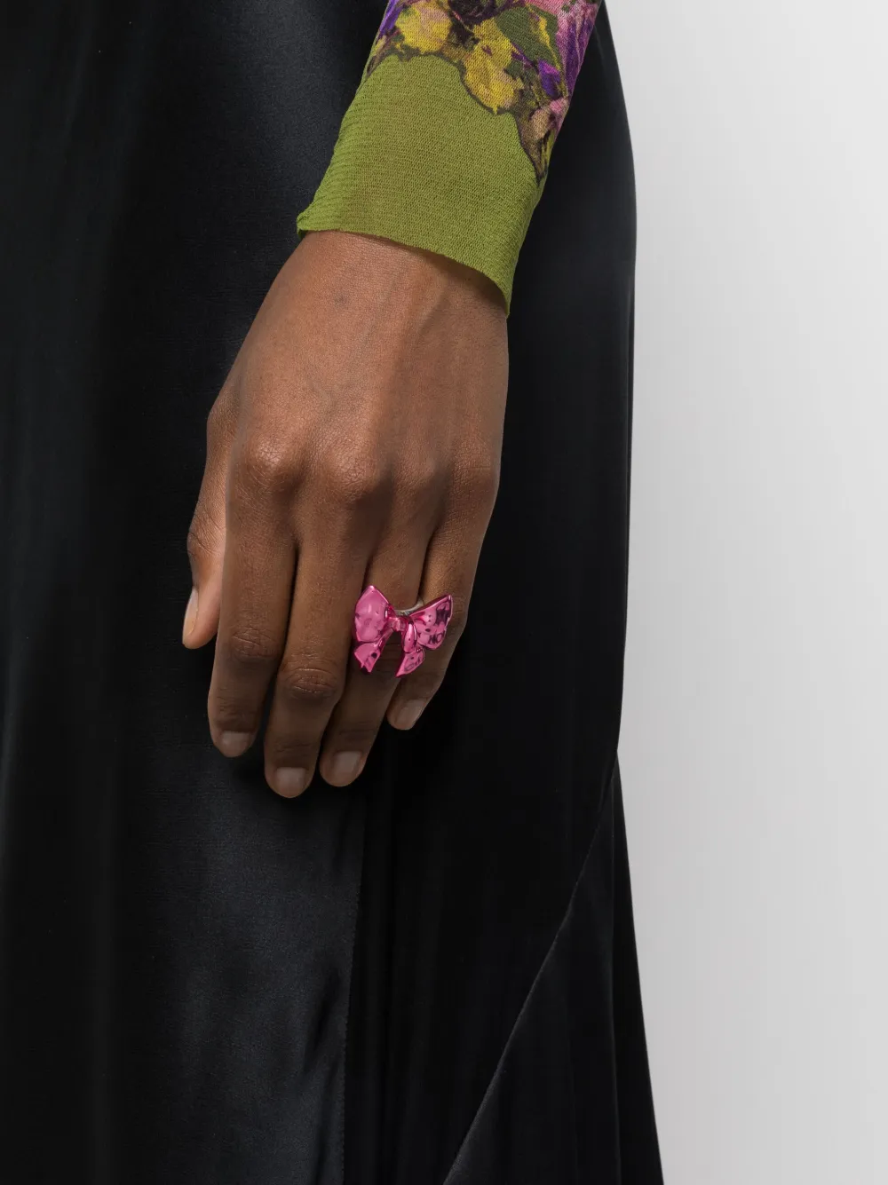 Hugo Kreit bow-detail ring - Roze