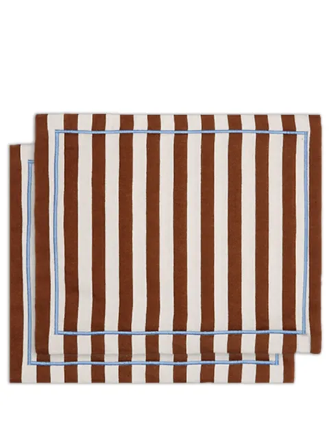 La DoubleJ Rivira Cioccolato linen placemats (set of two)
