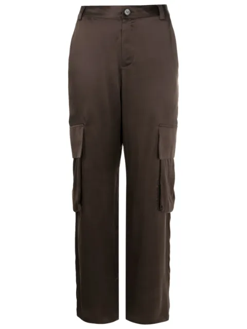 Uma | Raquel Davidowicz straight-leg silk cargo trousers
