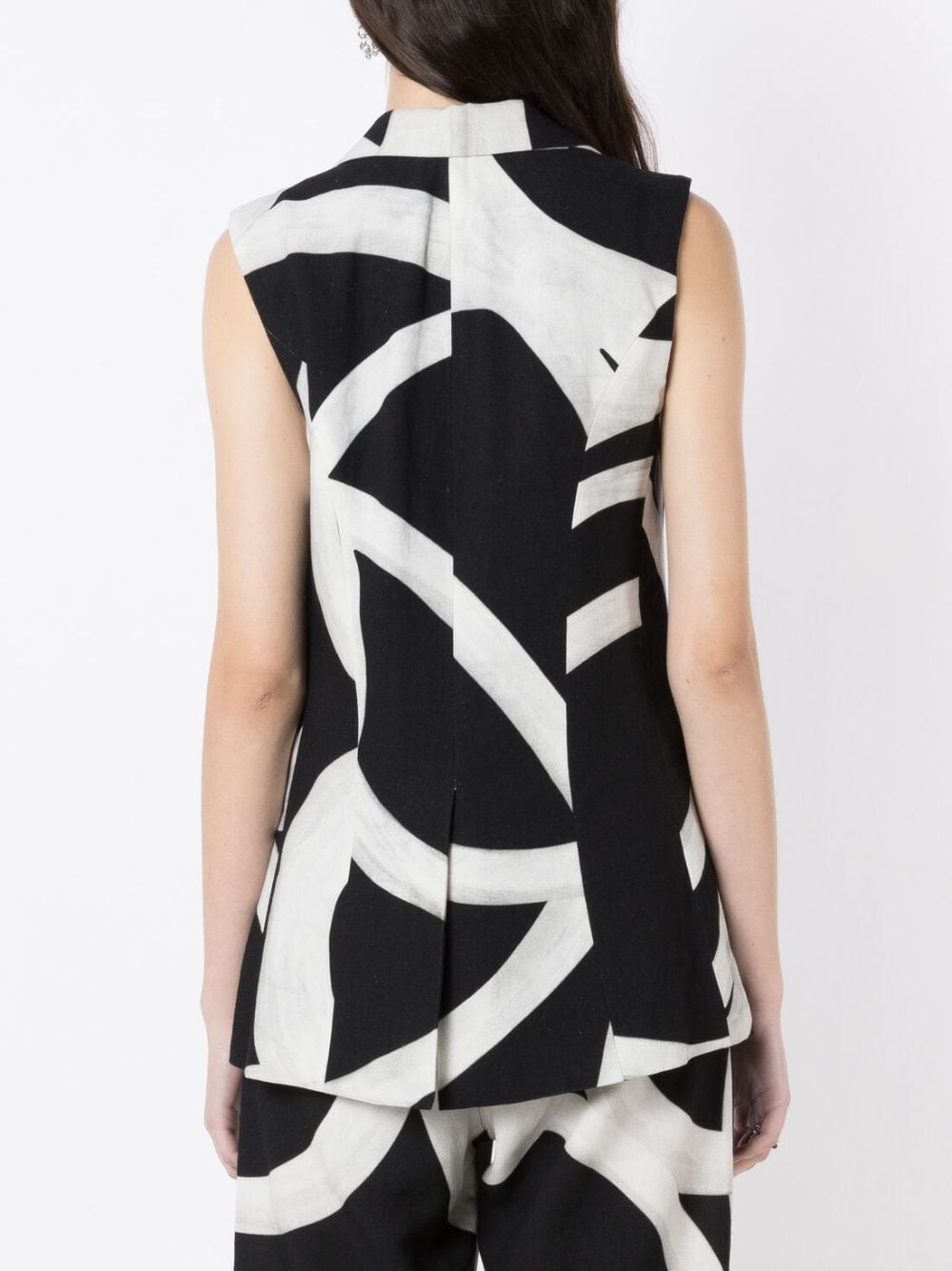 Uma | Raquel Davidowicz Top met geometrische print Wit