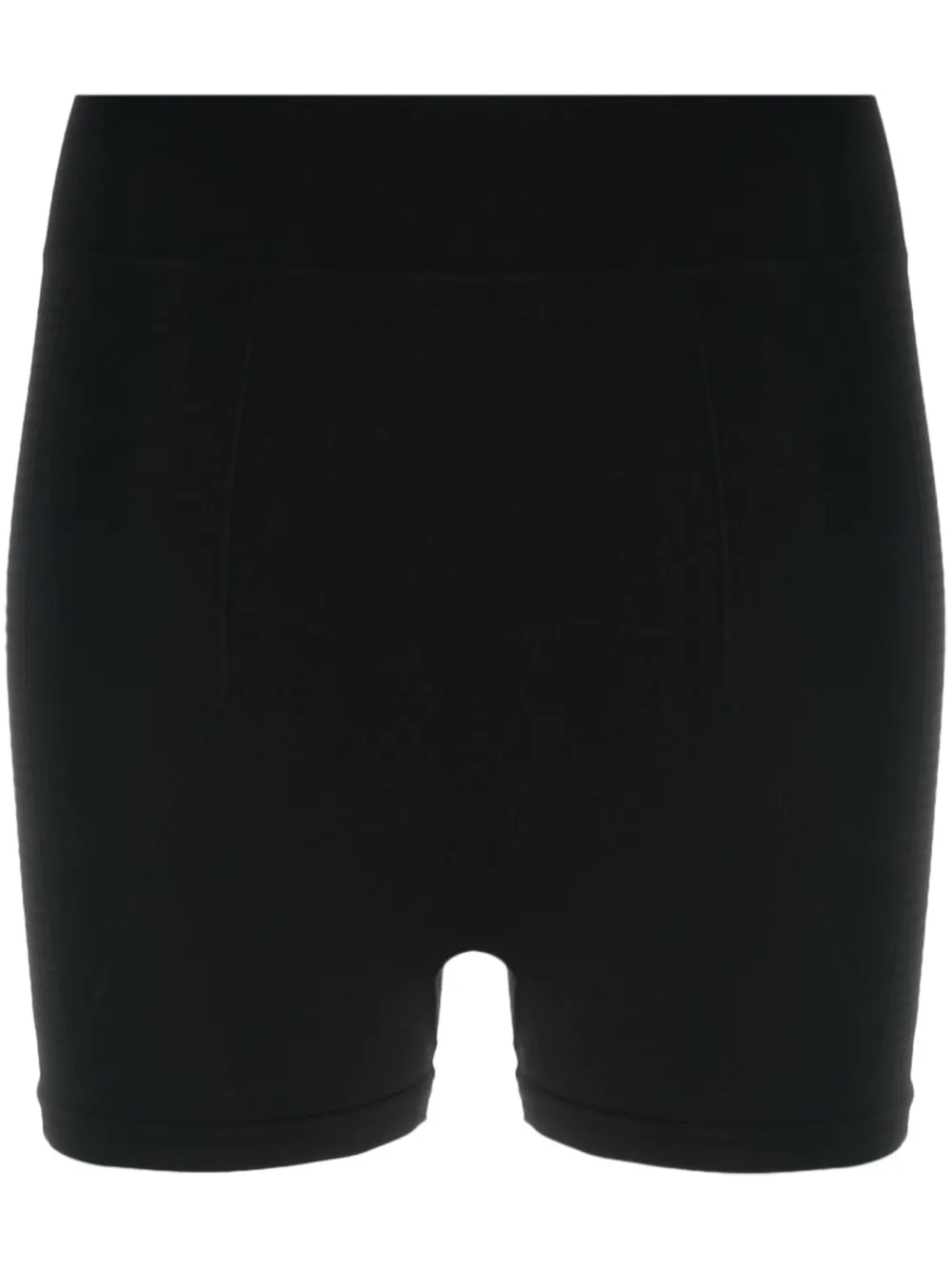 Rick Owens Ribbed-knit High-waist Shorts In Black