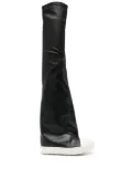 Rick Owens 30mm contrast-toe thigh-high boots - Black