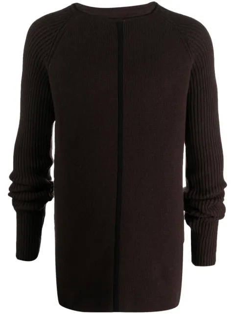 Rick Owens wide-ribbed crew-neck jumper