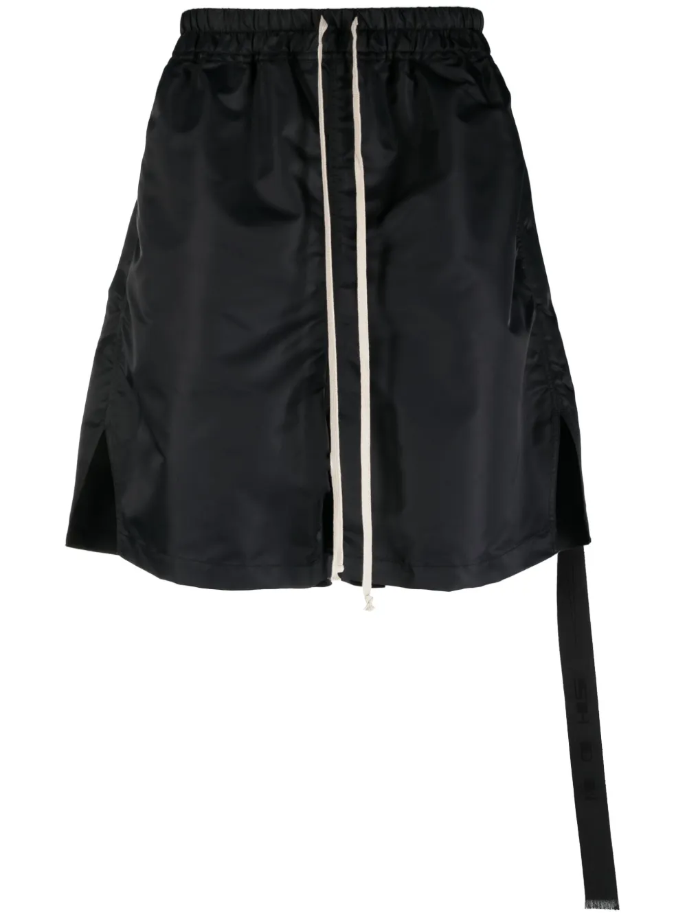 Rick Owens Long Boxers Drawstring-waistband Shorts In Black