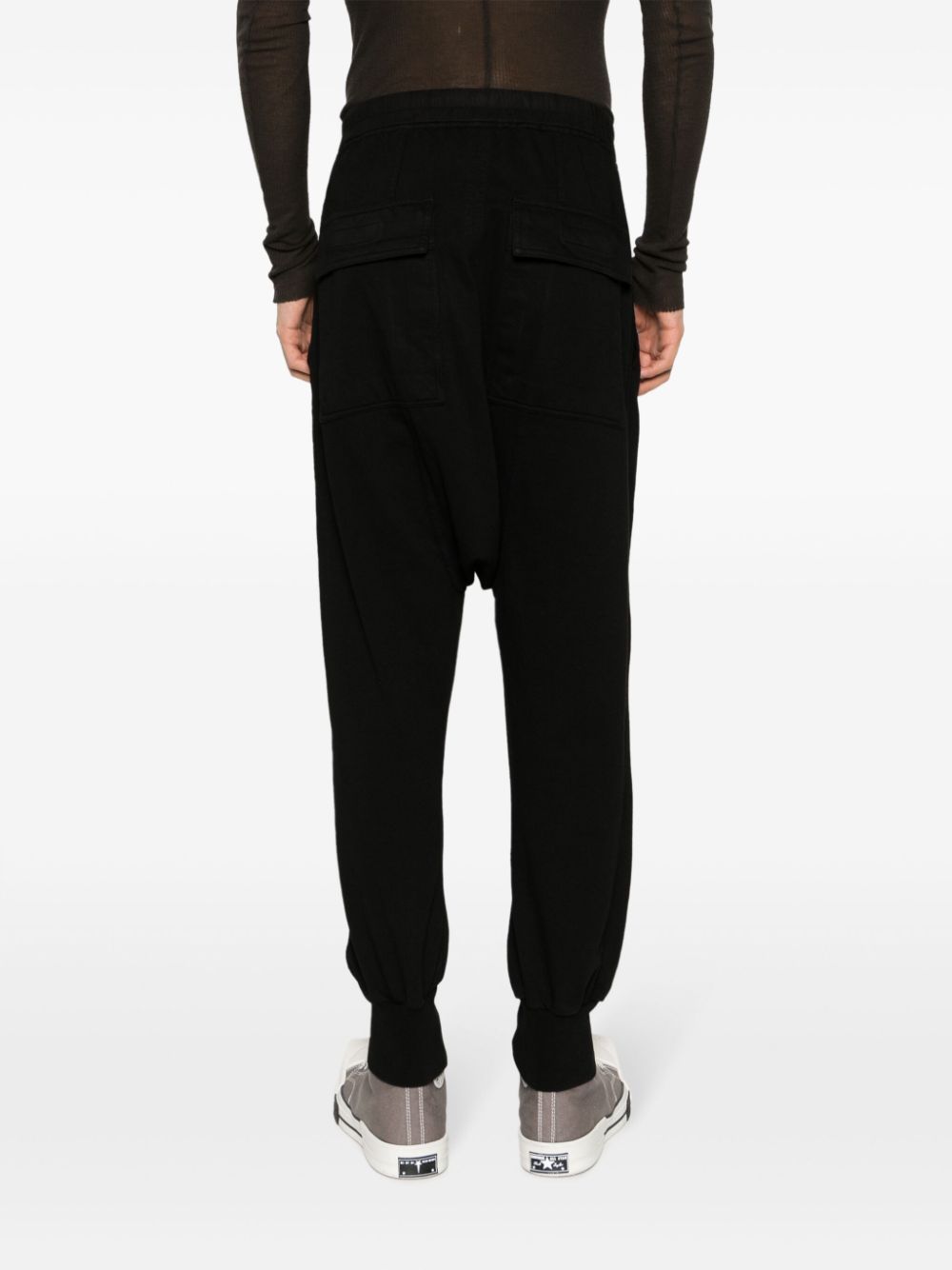 Shop Rick Owens Drkshdw Drawstring Drop-crotch Trousers In Black