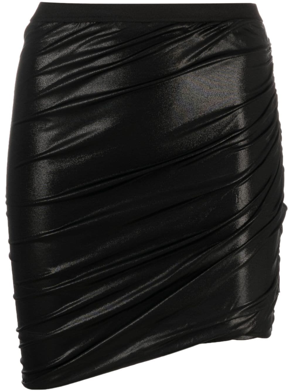 Image 1 of Rick Owens Lilies Jade high-shine draped miniskirt