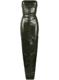 Rick Owens bustier-style ruched gown - Green