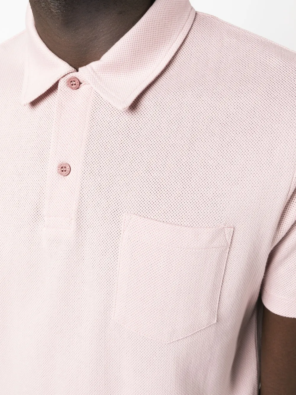 Sunspel Riviera Cotton Polo Shirt In Pink