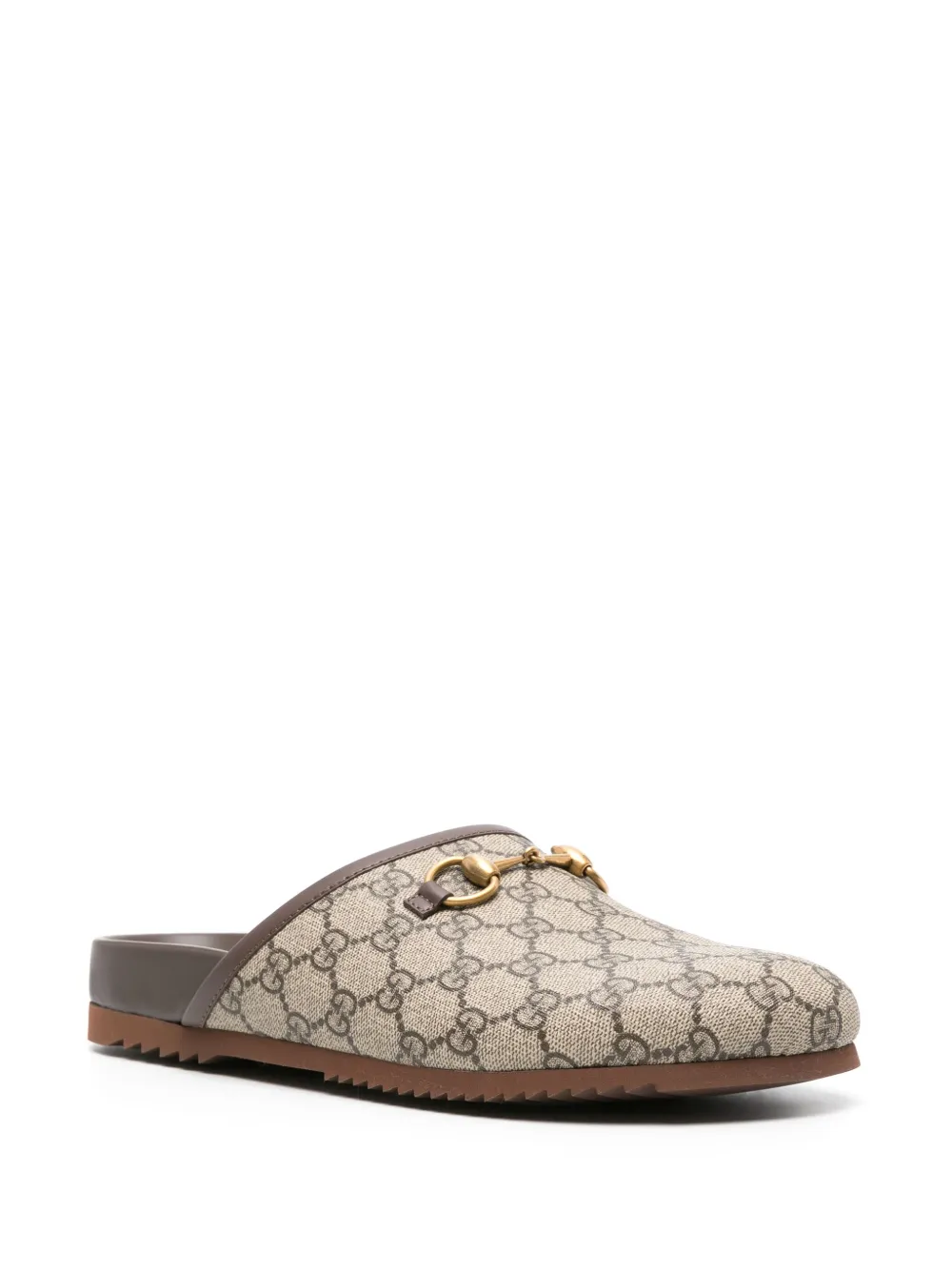 Gucci GG Horsebit Canvas Slippers - Farfetch