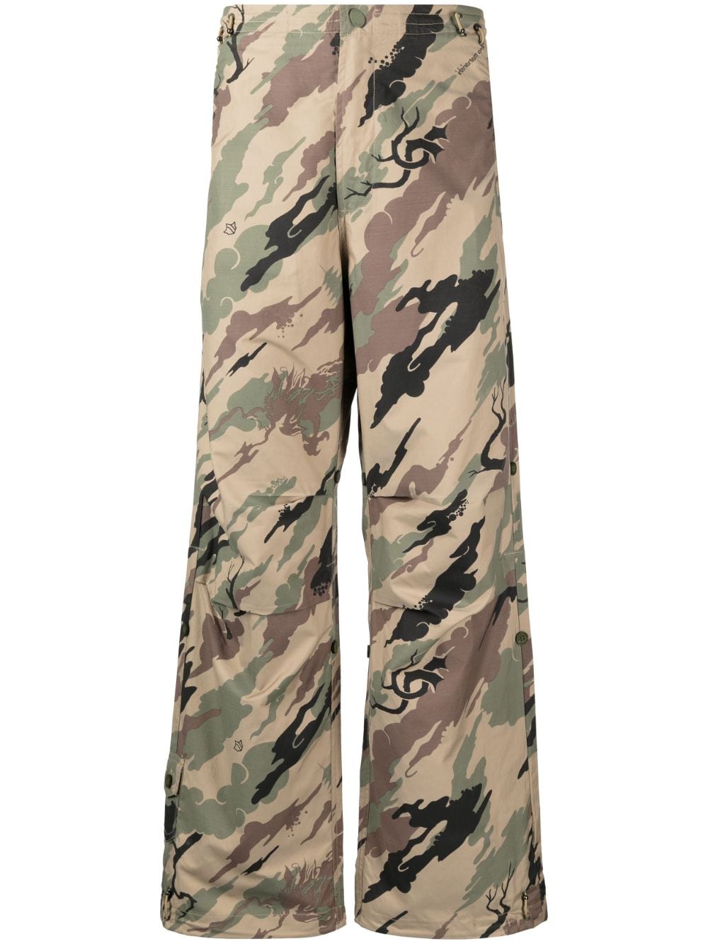 Maharishi Bonsai Forest-print trousers - Brown