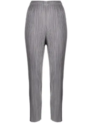 Pleats Please Issey Miyake slim-cut micro-pleated Trousers - Farfetch