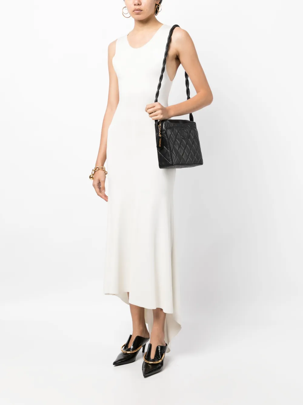 CHANEL Pre-Owned 1997 gewatteerde schoudertas - Zwart