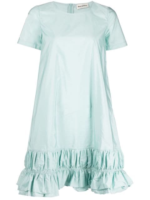 Molly Goddard ruffle-hem short-sleeve dress