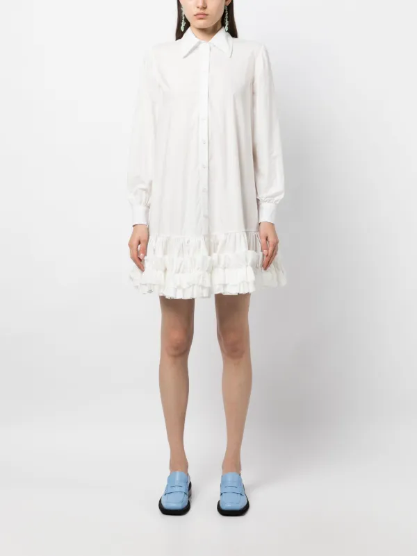 Neutral Layered ruffled tulle dress | MOLLY GODDARD | NET-A
