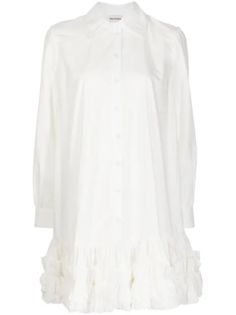 Molly Goddard long-sleeve buttoned shirtdress