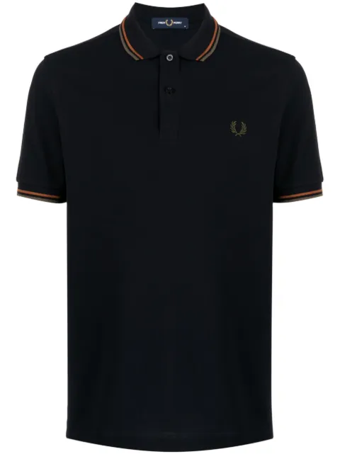 logo-embroidered cotton polo shirt