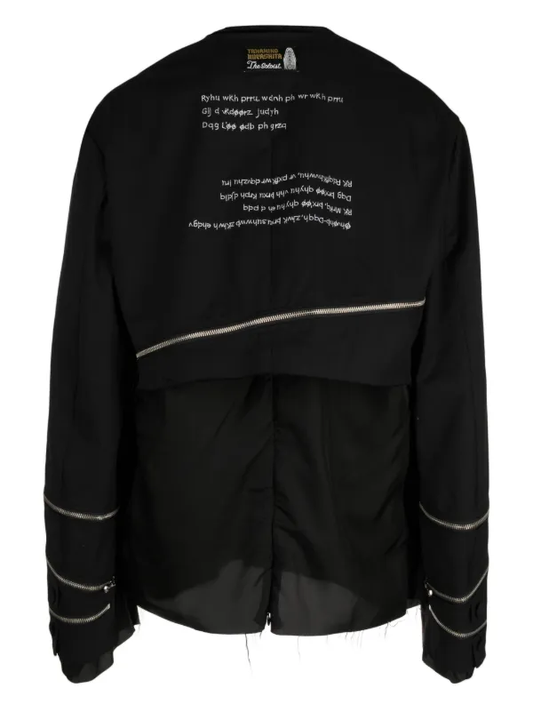 Takahiromiyashita The Soloist graphic-print zip-details