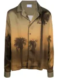 BLUE SKY INN palm tree-print long-sleeve shirt - Brown
