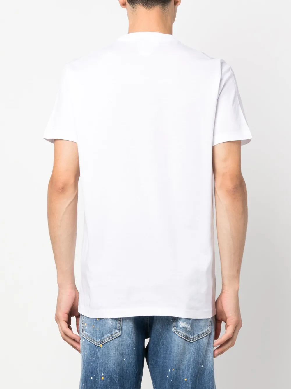 Dsquared2 Logo-print Cotton T-shirt In Weiss
