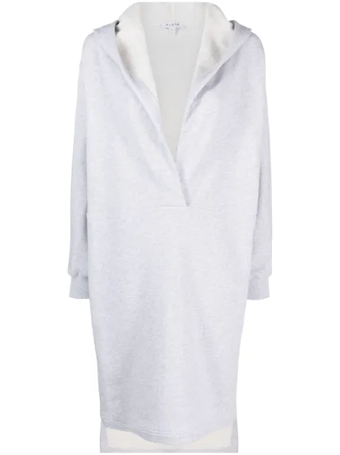 Alaïa hooded V-neck dress