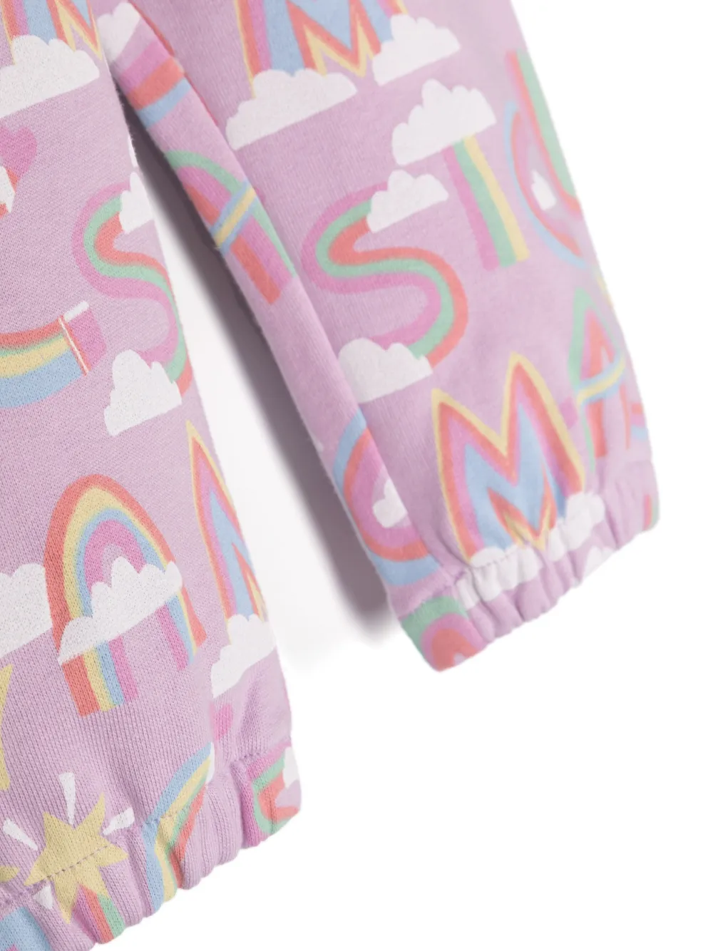 Stella Mccartney Logo-print Cotton Trousers In Purple