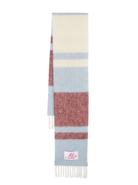 Cheap Marni striped mohair-blend scarf Women