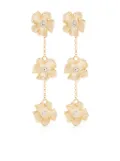 Maje Flower drop earrings - Gold