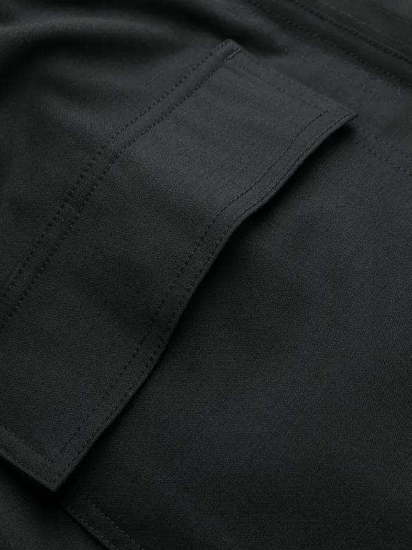 （Pa_sk）RickOwensDRAWSTRING CROPPED Rick Owens contrasting-drawstring Cropped Trousers | Black