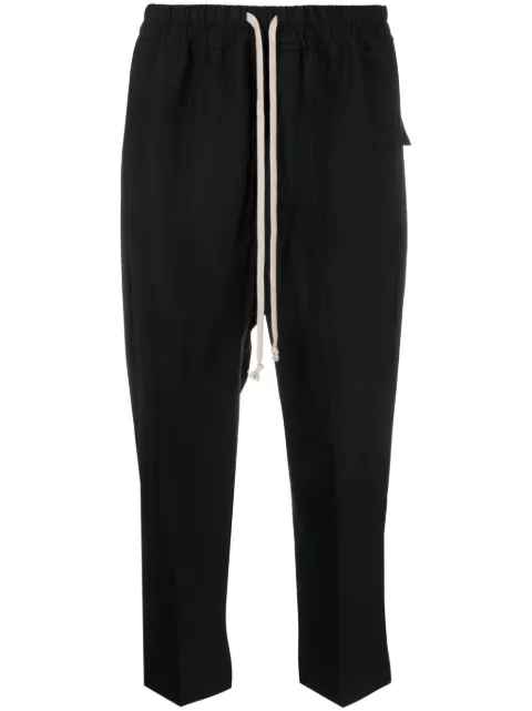 Rick Owens contrasting-drawstring cropped trousers