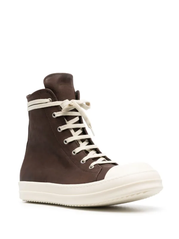 Rick Owens Leather high top Sneakers Farfetch