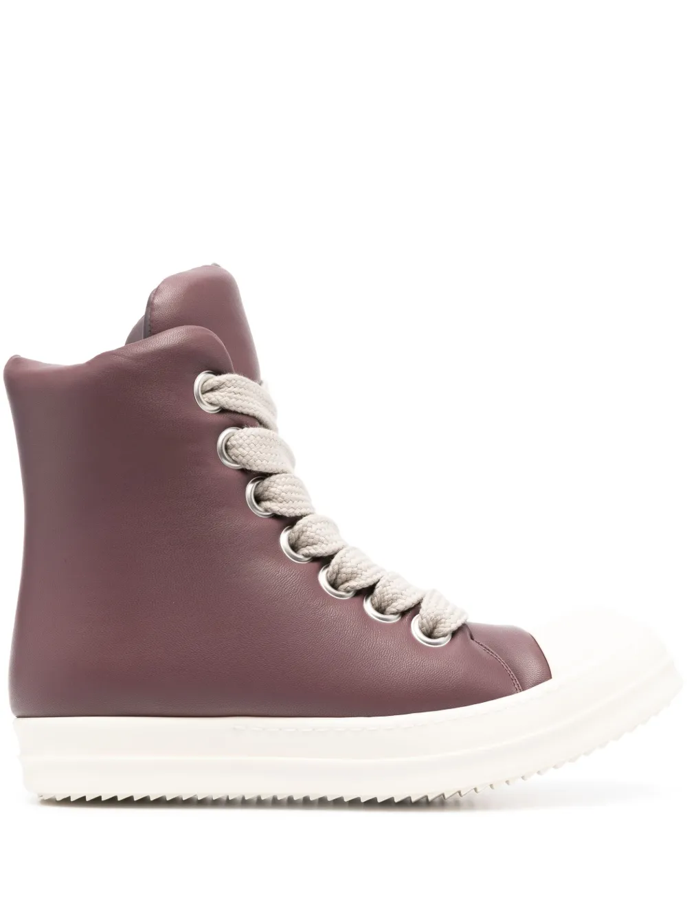 Rick Owens hightop Padded Leather Sneakers Farfetch