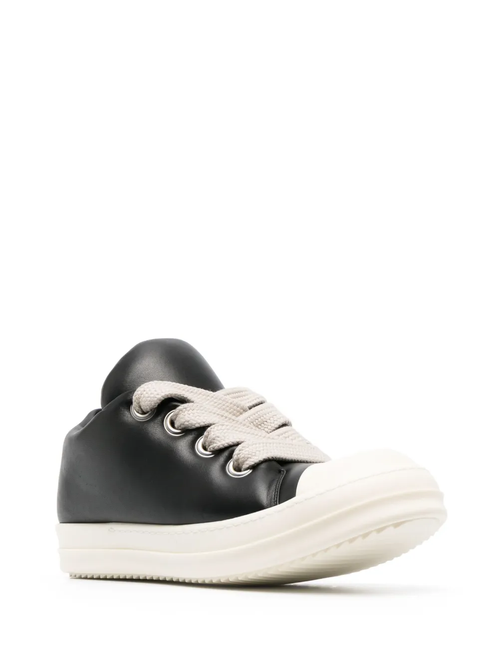 Rick Owens Jumbo Lace-up Padded Sneakers In Black/milk | ModeSens