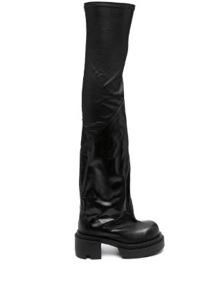 Elasticated thigh high on sale boots