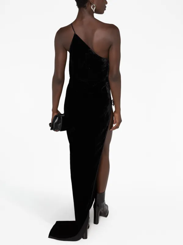 rick owens silk dress Rick Owens Women's Combo Slip Gown - Black