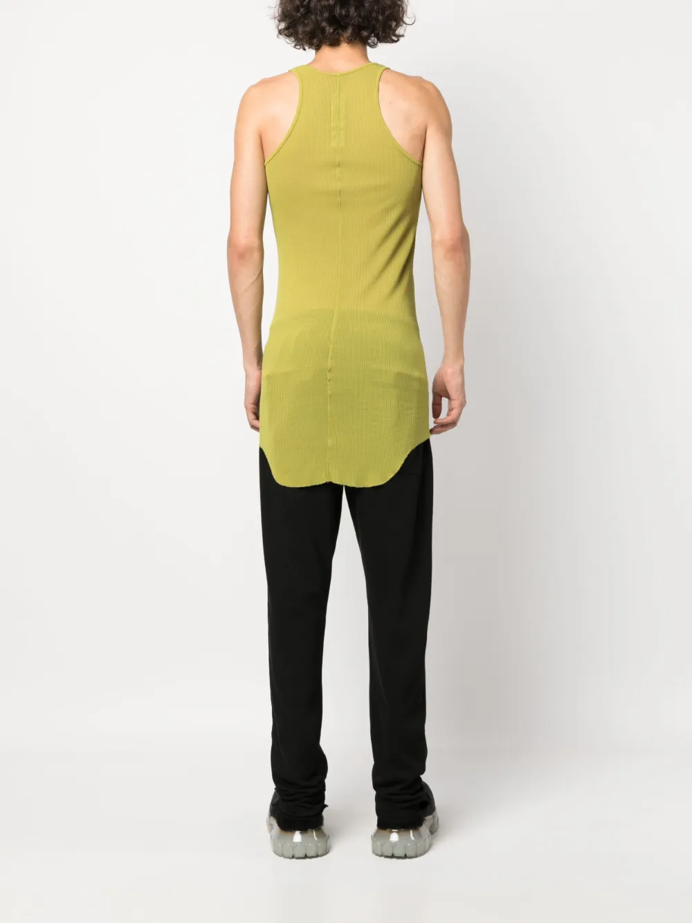 Shop Rick Owens Round-neck Racerback Tank Top In Green