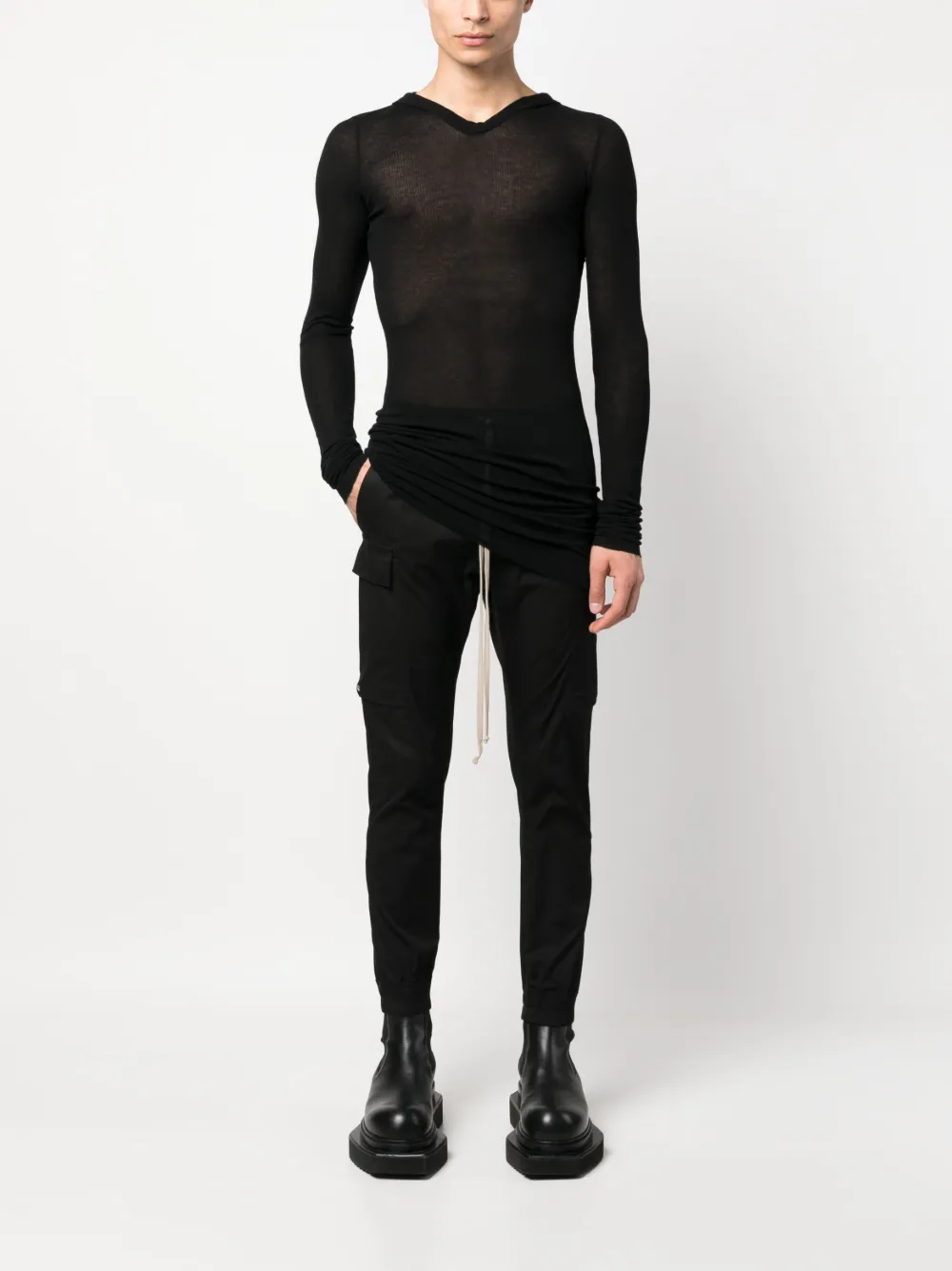 Rick Owens Fijngebreide trui - Zwart
