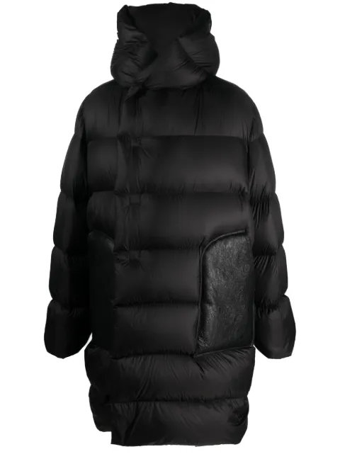 Rick Owens abrigo capitonado con bolsillos