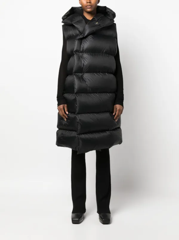 Rick owens black down cheap liner coat