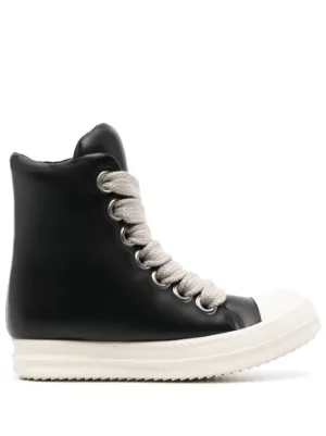 Rick Owens レザースニーカー | ブラック | FARFETCH JP