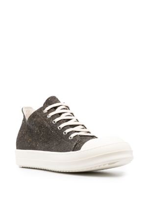 Rick Owens DRKSHDW Slashed Men's Ramones Black Low Top