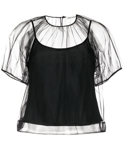 Molly Goddard semi-sheer overlay top